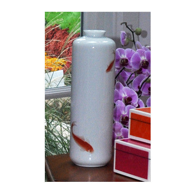 Hand Painted Fish Vase
