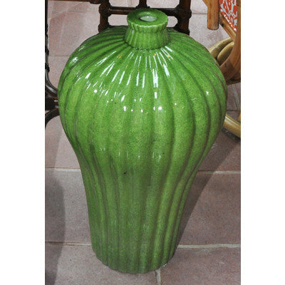 Fluted Ceramic Vase