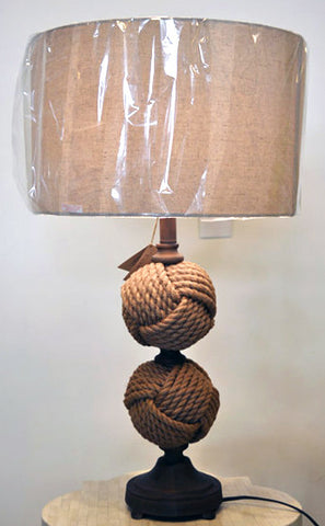 Woven Rope Spheres Table Lamp