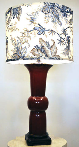 Oxblood Lamp - Jamie Young Toile Shade