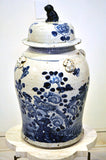 Blue Flowers Ginger Jar