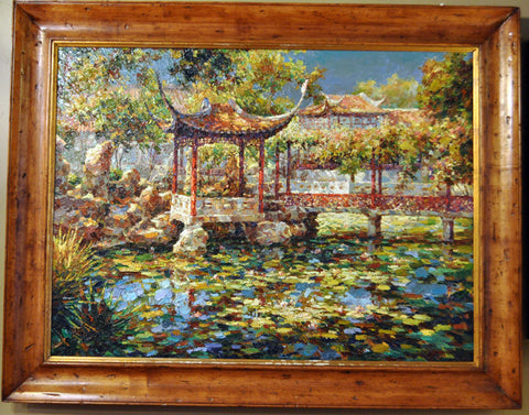 Pagoda Oil Painting